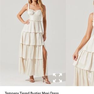 Tiered Bustier Maxi Dress - Cream